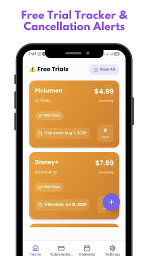 Subscription Tracker & Manager ekran görüntüsü