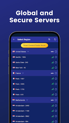 Rocket VPN -Security&Smart ekran görüntüsü