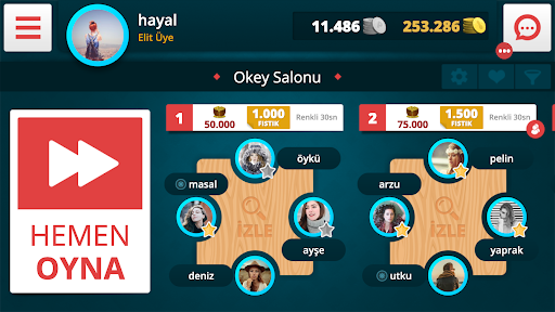 Okey Online ekran görüntüsü