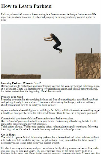 How to Do Parkour Moves ekran görüntüsü