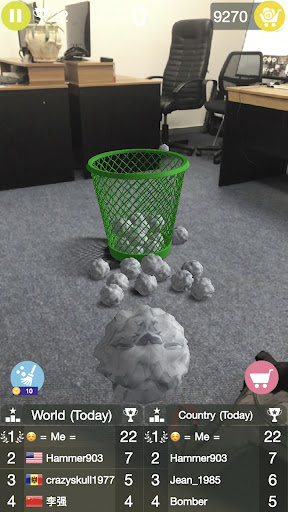 Paper Bin AR: office games ekran görüntüsü