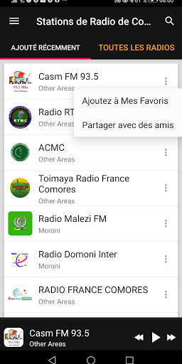 Comorian Radio Stations ekran görüntüsü