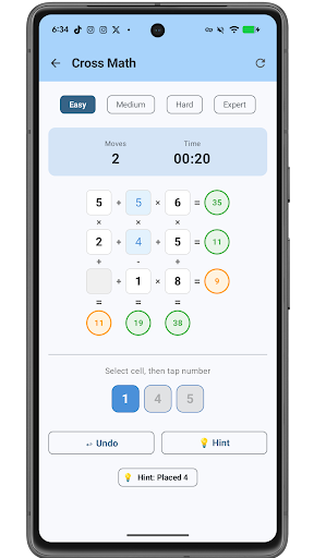 CrossMath: Math Puzzle Game ekran görüntüsü