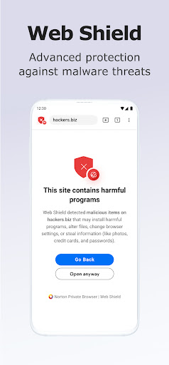Norton Private Browser ekran görüntüsü