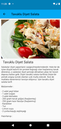 Diyet Listesi ekran görüntüsü