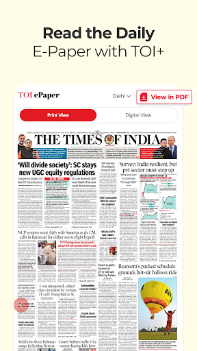 TOI English News, Daily ePaper ekran görüntüsü
