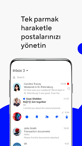 Mail: E-Posta, Bulut, Takvim ekran görüntüsü