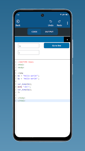 PHP Editor - compiler & run ekran görüntüsü