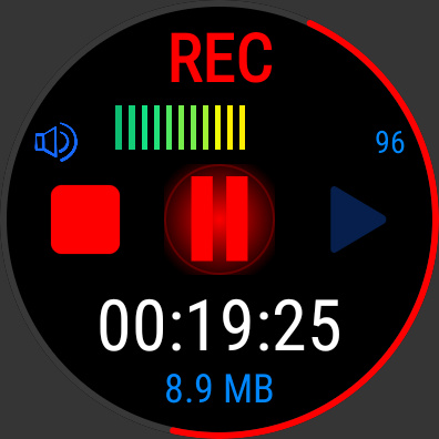 Voice Recorder for Wear OS ekran görüntüsü