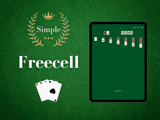 Basit FreeCell kart oyunu ekran görüntüsü