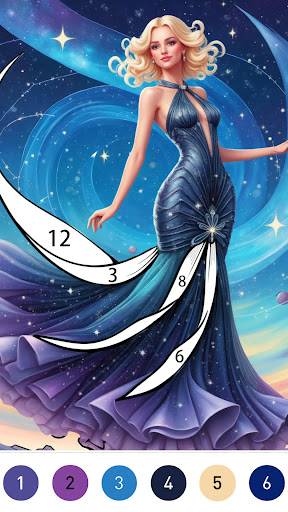 Gown Color by Number Book ekran görüntüsü