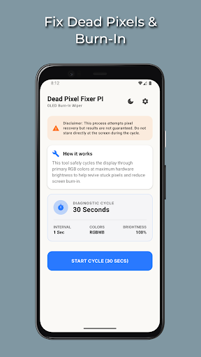 Dead Pixel Fixer PI: Display ekran görüntüsü