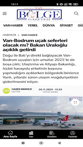 Van Bölge Gazetesi ekran görüntüsü