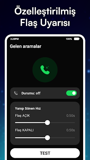 Flash Uyarısı - Arama ve SMS ekran görüntüsü