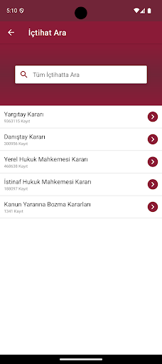 UYAP Mevzuat ekran görüntüsü