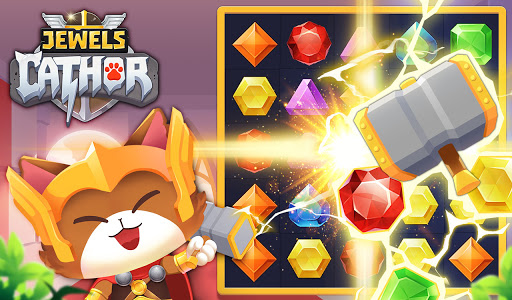 Jewels Thunder Cat Match 3: Lo ekran görüntüsü