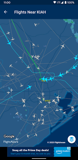 FlightAware Flight Tracker ekran görüntüsü