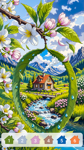 Cabin & House Paint by Numbers ekran görüntüsü