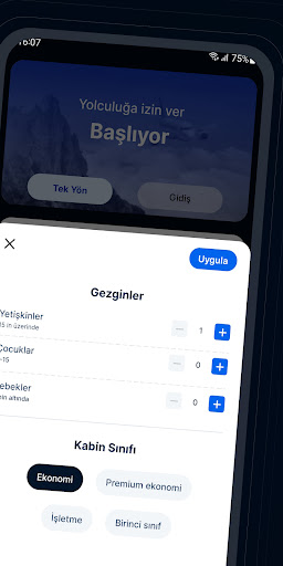 Uçak Bileti Rezervasyonu ekran görüntüsü