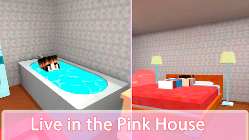 Pink Princess House Craft Game ekran görüntüsü