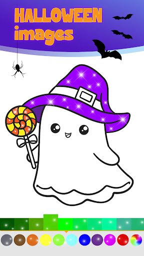Kids Coloring: Halloween Games ekran görüntüsü
