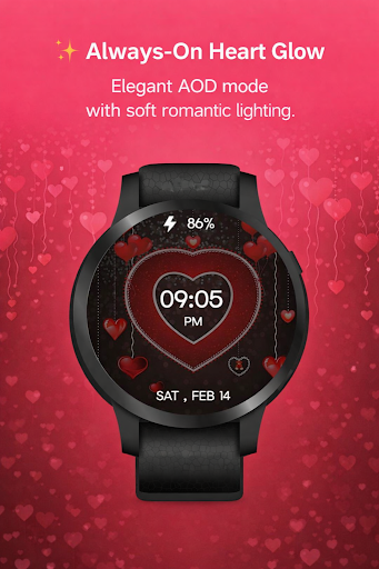 Animated Valentine Heart Watch ekran görüntüsü