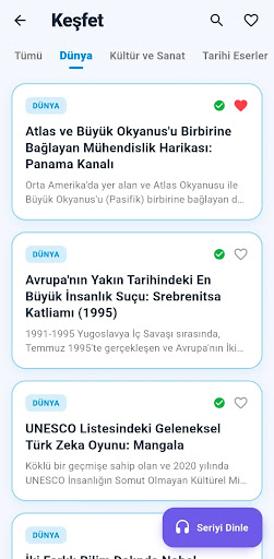 Güncel Bilgi Kartları ekran görüntüsü