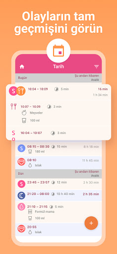 Emzirme, Bebek takibi & bakımı ekran görüntüsü