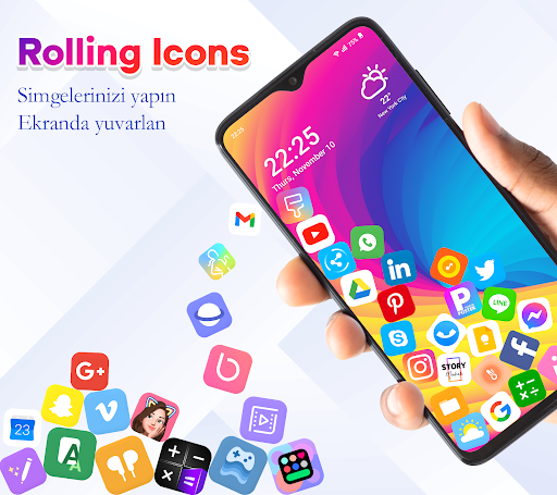 Rolling Icon: 3D Duvar Kağıdı ekran görüntüsü