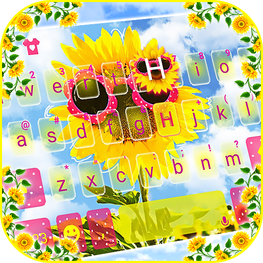 Sunglass Sunflower Klavye Tema