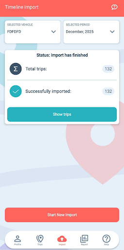 Mileage Log from Google Maps ekran görüntüsü