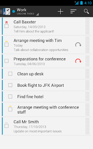 Business Tasks ekran görüntüsü