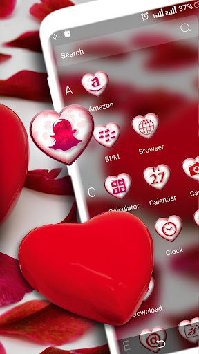 Red Heart Theme Launcher ekran görüntüsü