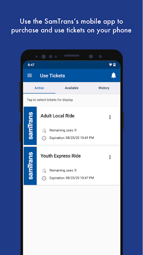 SamTrans Mobile ekran görüntüsü