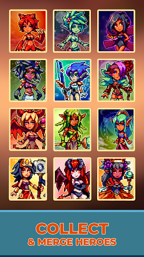 Idle Pixel Heroes: Idle Merger ekran görüntüsü