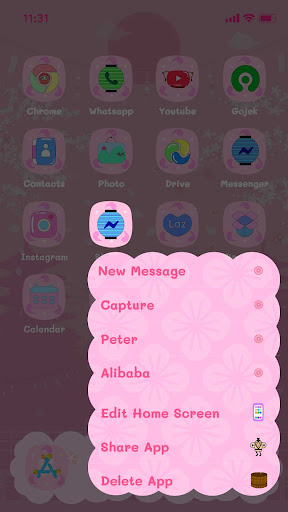 Wow Cute Pink Fox Icon Pack ekran görüntüsü