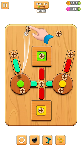Screw Puzzle Wood Nut and Bolt ekran görüntüsü