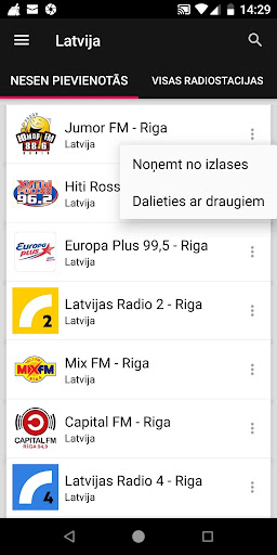 Latvian Radio Stations ekran görüntüsü