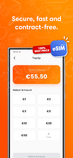 UpApp: eSIM global ekran görüntüsü