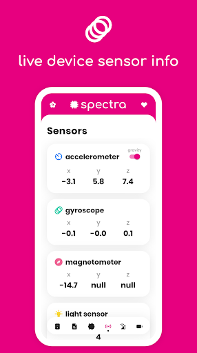 Spectra: device info ekran görüntüsü