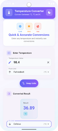 Temperature Converter ekran görüntüsü