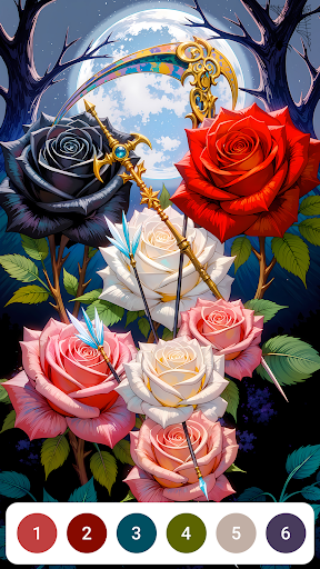 Dark Rose Color by Number ekran görüntüsü
