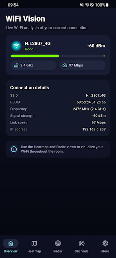 WifiVision WiFi Analyzer ekran görüntüsü