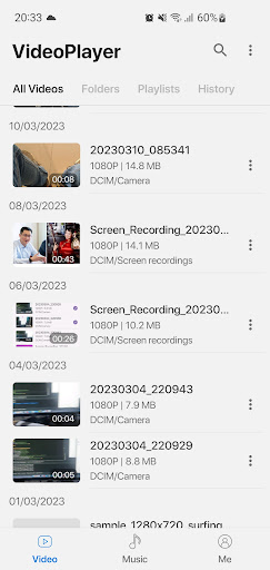 Video & Music Player by Grice ekran görüntüsü