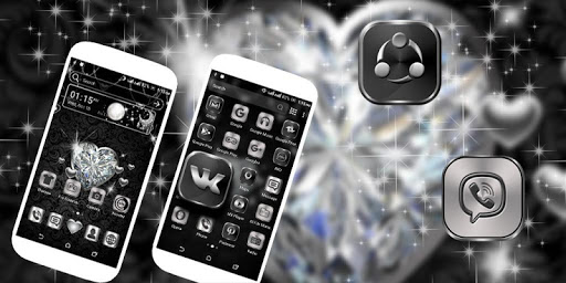 Diamond Heart Launcher Theme ekran görüntüsü