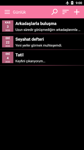 Kişisel Günlük ekran görüntüsü