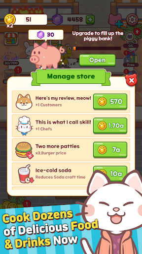 Meow Meow Cafe: Idle food Bar ekran görüntüsü
