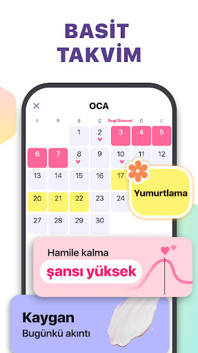 Adet Takvimi, Ovülasyon Takibi ekran görüntüsü