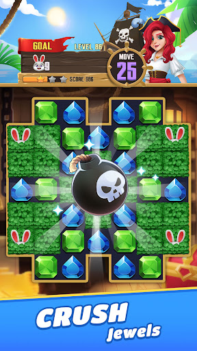 Jewels Crush: Pirate Match 3 ekran görüntüsü