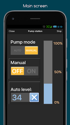 RemoteXY: Arduino control ekran görüntüsü